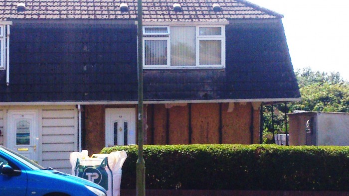 Propped and boarded - propped and boarded Propped and boarded - propped and boarded